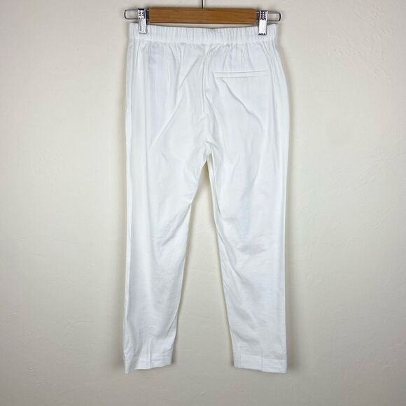 Theory Trecca Pull-On Linen Pant - White - Picture 6 of 8